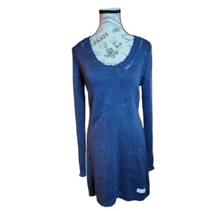 Odd Molly Navy Blue Long Sleeve Dress Size Small (Odd Molly sizing 1)